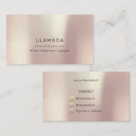 Lambda-Rose FrühAbstrakte Minimale soziale Medien Visitenkarte