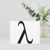 Lambda-Symbol Postkarte (Stehend Vorderseite)