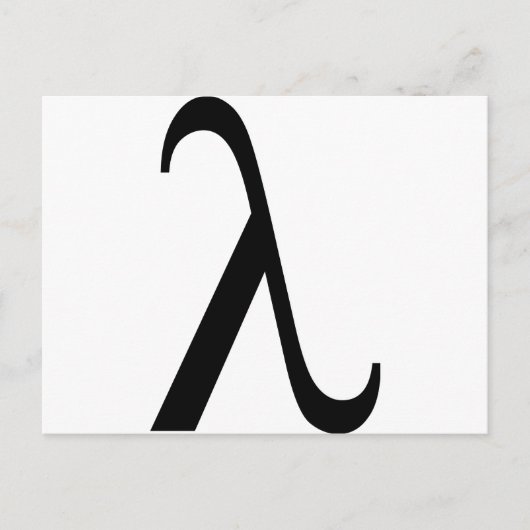 Lambda-Symbol Postkarte (Vorderseite)