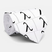 Lambda-Symbol-(weiße) Krawatte (Gerollt)