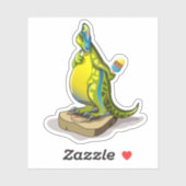 Lambeosaurus Stehend auf Gewichtsskala. Aufkleber (Blatt)