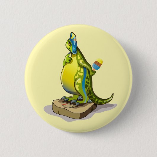 Lambeosaurus Stehend auf Gewichtsskala. Button (Vorderseite)