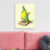 Lambeosaurus Stehend auf Gewichtsskala. Leinwanddruck (Insitu (Wohnzimmer))