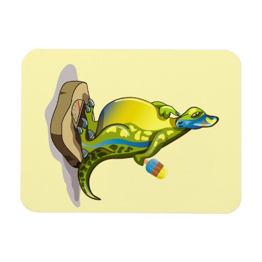 Lambeosaurus Stehend auf Gewichtsskala. Magnet (Horizontal)