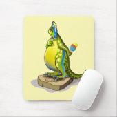 Lambeosaurus Stehend auf Gewichtsskala. Mousepad (Mit Mouse)