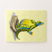 Lambeosaurus Stehend auf Gewichtsskala. Puzzle (Horizontal)