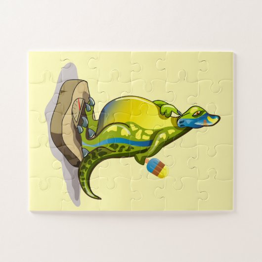 Lambeosaurus Stehend auf Gewichtsskala. Puzzle (Horizontal)