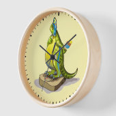 Lambeosaurus Stehend auf Gewichtsskala. Uhr (Winkel)