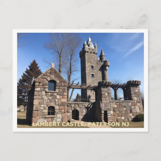 Lambert Castle, Paterson NJ Postkarte (Vorderseite)