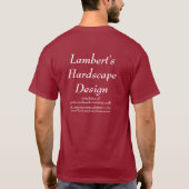Lamberts Hardscape Entwurf T-Shirt (Rückseite)