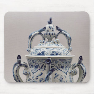 Lambeth Delftware posset Topf, Blau und Weiß Mousepad