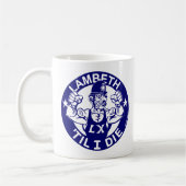 Lambeth Navy Blau - Standardgröße Kaffeetasse (Links)