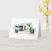 Lambretta-Foto Karte (Gelbe Blume)