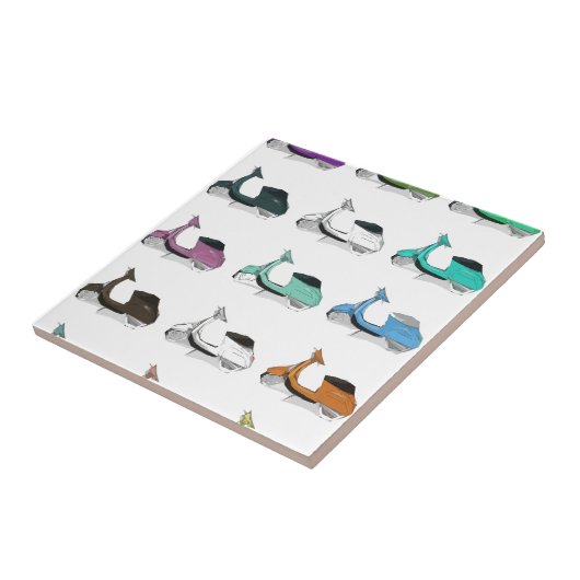 Lambretta Pop-Kunst Fliese (Seite)