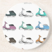 Lambretta Pop-Kunst Sandstein Untersetzer (Vorne)