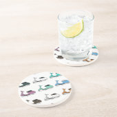 Lambretta Pop-Kunst Sandstein Untersetzer (Seite)