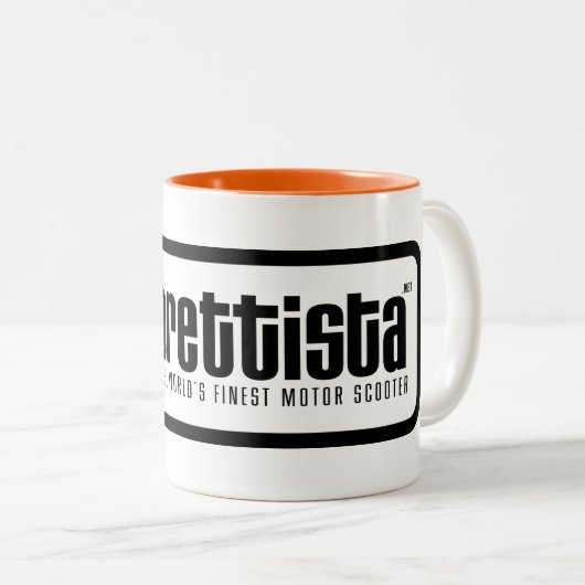 Lambrettista Logo-Tasse Zweifarbige Tasse (VorderseiteRechts)