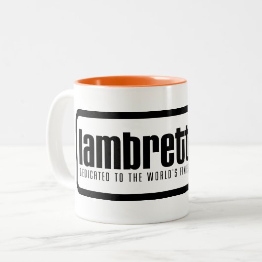 Lambrettista Logo-Tasse Zweifarbige Tasse (Vorderseite Links)
