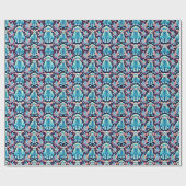 LAMBS ~ Muster BLUE Shades ~ Geschenkpapier (Flach)