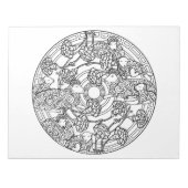 Lambs Sheep Mandala Coloring Book Pad Notizblock (Vorderseite)