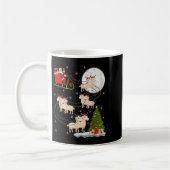 Lambs Sheep Santa Sleigh Flying Funny Magical Chri Kaffeetasse (Links)