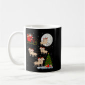 Lambs Sheep Santa Sleigh Flying Funny Magical Chri Kaffeetasse (Links)