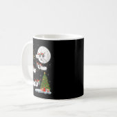 Lambs Sheep Santa Sleigh Flying Funny Magical Chri Kaffeetasse (Vorderseite Links)