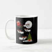 Lambs Sheep Santa Sleigh Flying Funny Magical Chri Kaffeetasse (Links)
