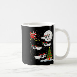 Lambs Sheep Santa Sleigh Flying Funny Magical Chri Kaffeetasse