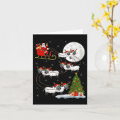 Lambs Sheep Santa Sleigh Flying Funny Magical Chri Karte (Gelbe Blume)