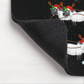 Lambs Sheep Santa Sleigh Flying Funny Magical Chri Mousepad (Ecke)