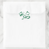 Lambton, der Grüne Drache Runder Aufkleber (Tasche)