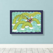 Lambton Worm und Knight Leinwanddruck (Insitu (Holzboden))