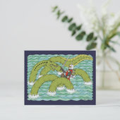 Lambton Worm und Knight Postkarte (Stehend Vorderseite)