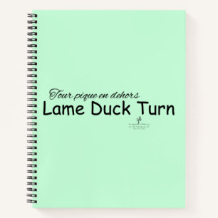 Lame Duck Turn Minze Green und Black Notebook Notizblock