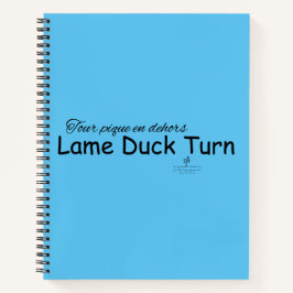 Lame Duck Turn Sky Blue und Black Notizblock