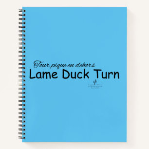 Lame Duck Turn Sky Blue und Black Notizblock
