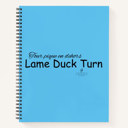 Lame Duck Turn Sky Blue und Black Notizblock (Vorderseite)
