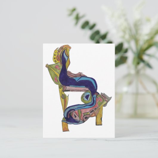 Lamed Postkarte (Stehend Vorderseite)