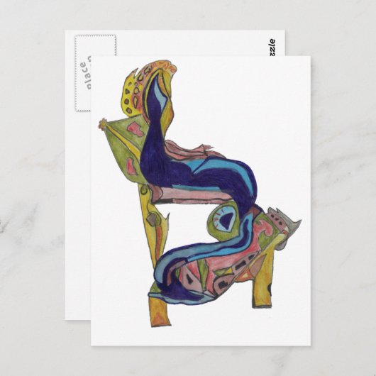 Lamed Postkarte (Vorne/Hinten)