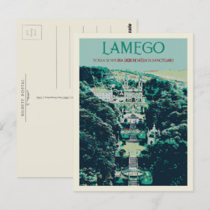 Lamego-Heiligtum in Portugal Illustration Postkarte