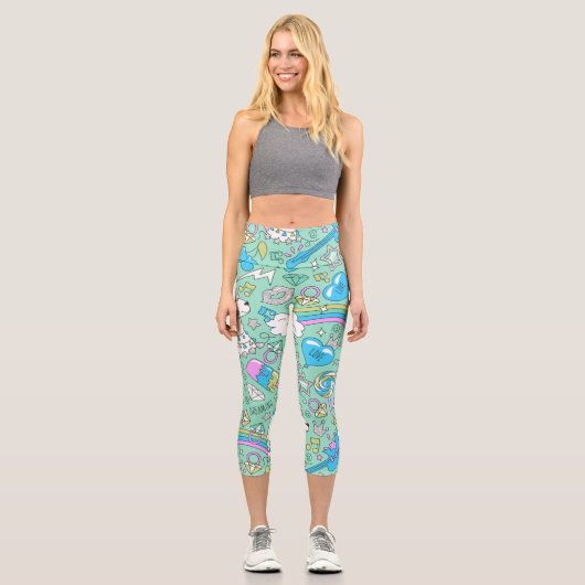Lamellenmuster 2 capri leggings (Vorderseite)