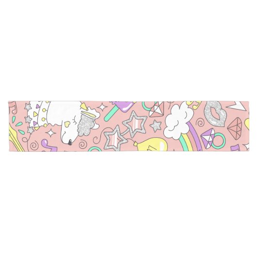 Lamellenmuster 3 kurzer tischläufer (Horizontal)