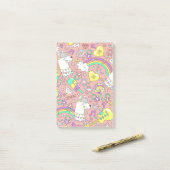 Lamellenmuster 3 post-it klebezettel (Auf Schreibtisch)