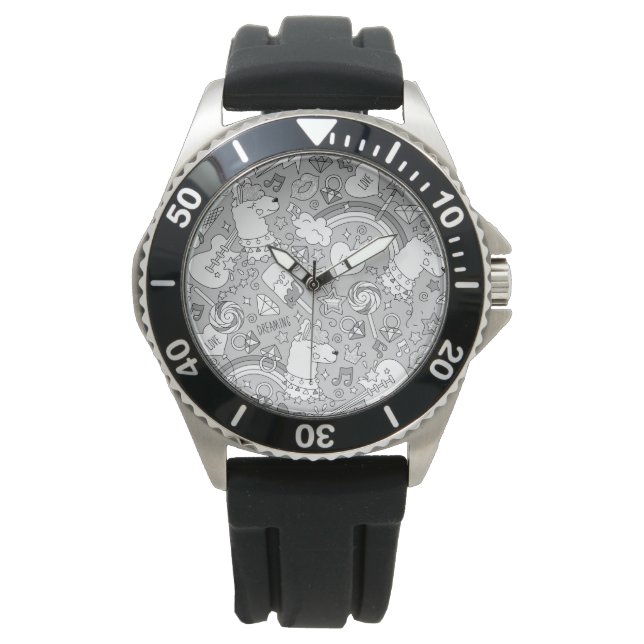 Lamellenmuster 4 armbanduhr (Vorderseite)