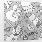 Lamellenmuster 4 dreifach gefaltete urlaubskarte (Innen Erste Seite)