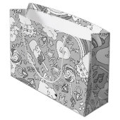 Lamellenmuster 4 große geschenktüte (Rückseite Schrägansicht)