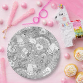 Lamellenmuster 4 pappteller (Party)