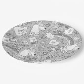 Lamellenmuster 4 pappteller (Schrägansicht)