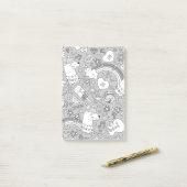 Lamellenmuster 4 post-it klebezettel (Auf Schreibtisch)